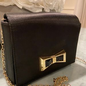 Ted Baker black mini bag on gold chain